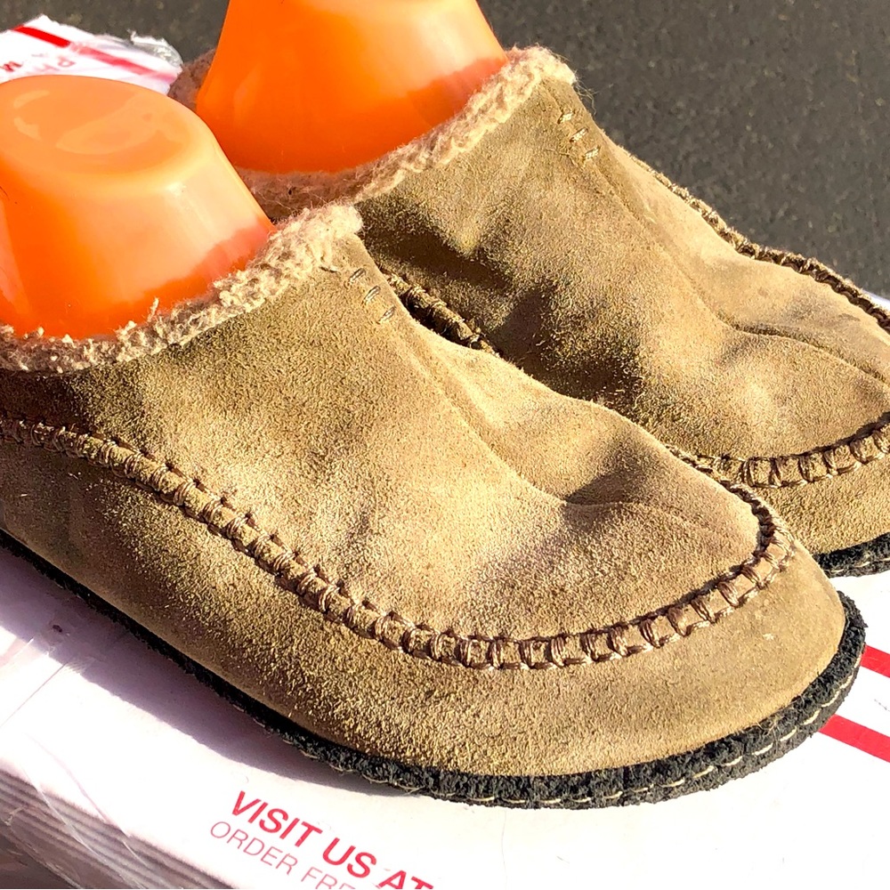 Sorel NM3462-365 Men's Gray Suede Falcon Ridge II Suede Slippers  Size 8